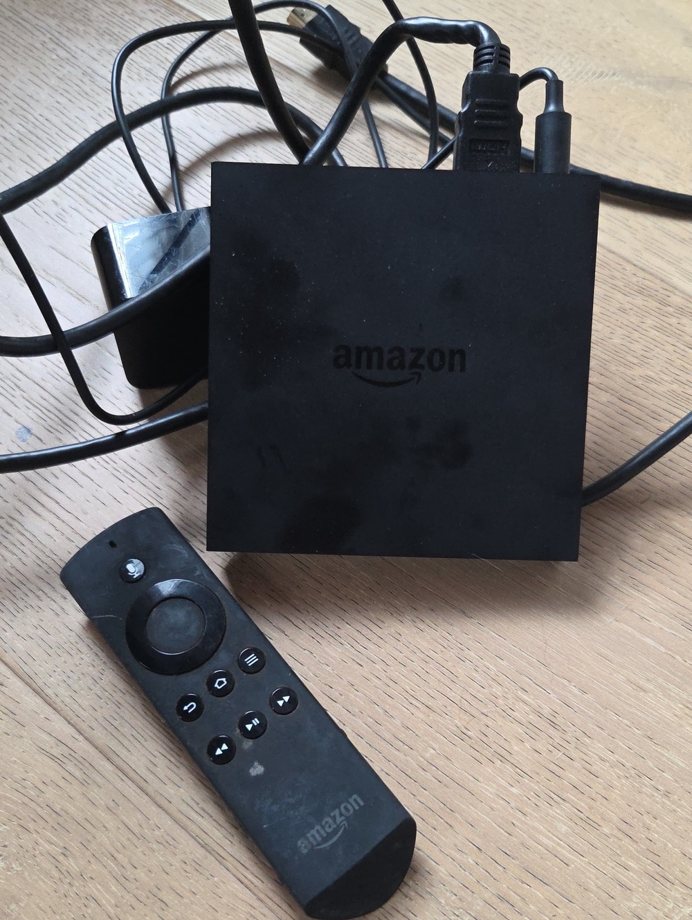 Amazon Fire Box with Remote and Cables, 1st Generation